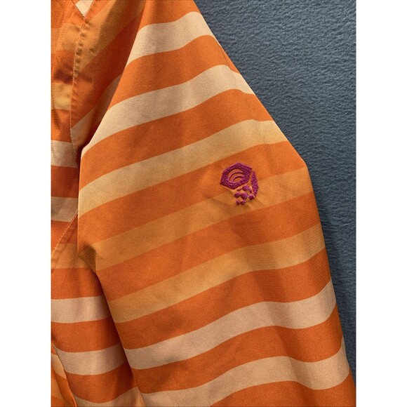 Mountain Hardwear Jacket Medium Adult Orange Ski Striped Hooded Dry Thermal Q - Picture 9 of 16